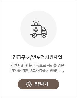 긴급구호/인도적 지원사업 후원하기